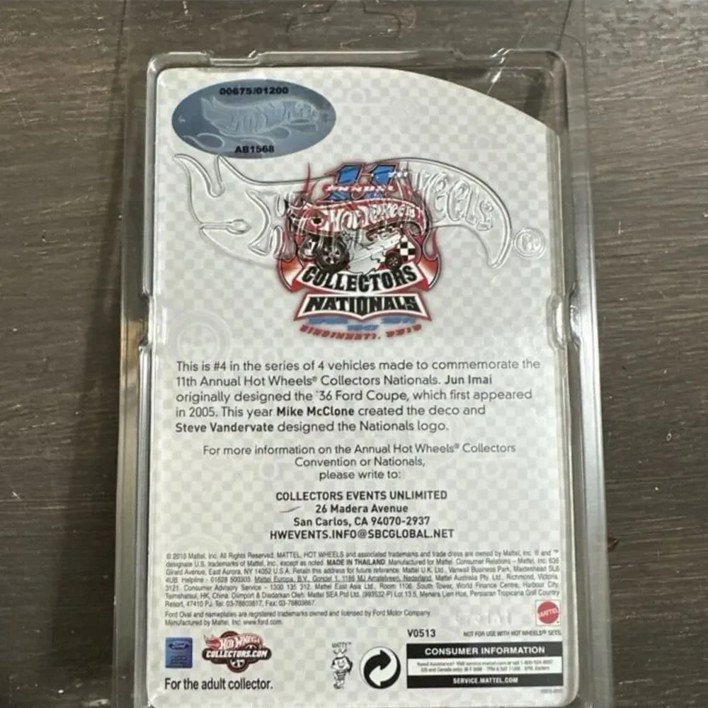 HoHot Wheels 11th Annual Collectors Nationals 2011 Special Edition 36 Ford Coupe